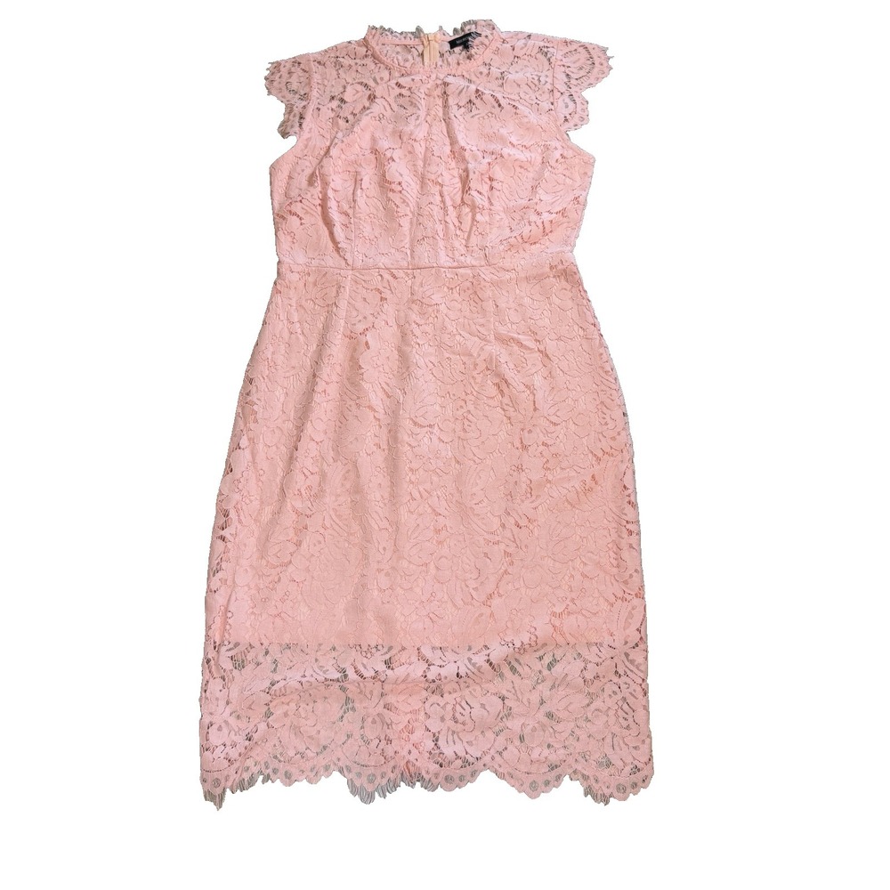 Merokeety Pink Lace Womens M Dress Wedding Easter Party